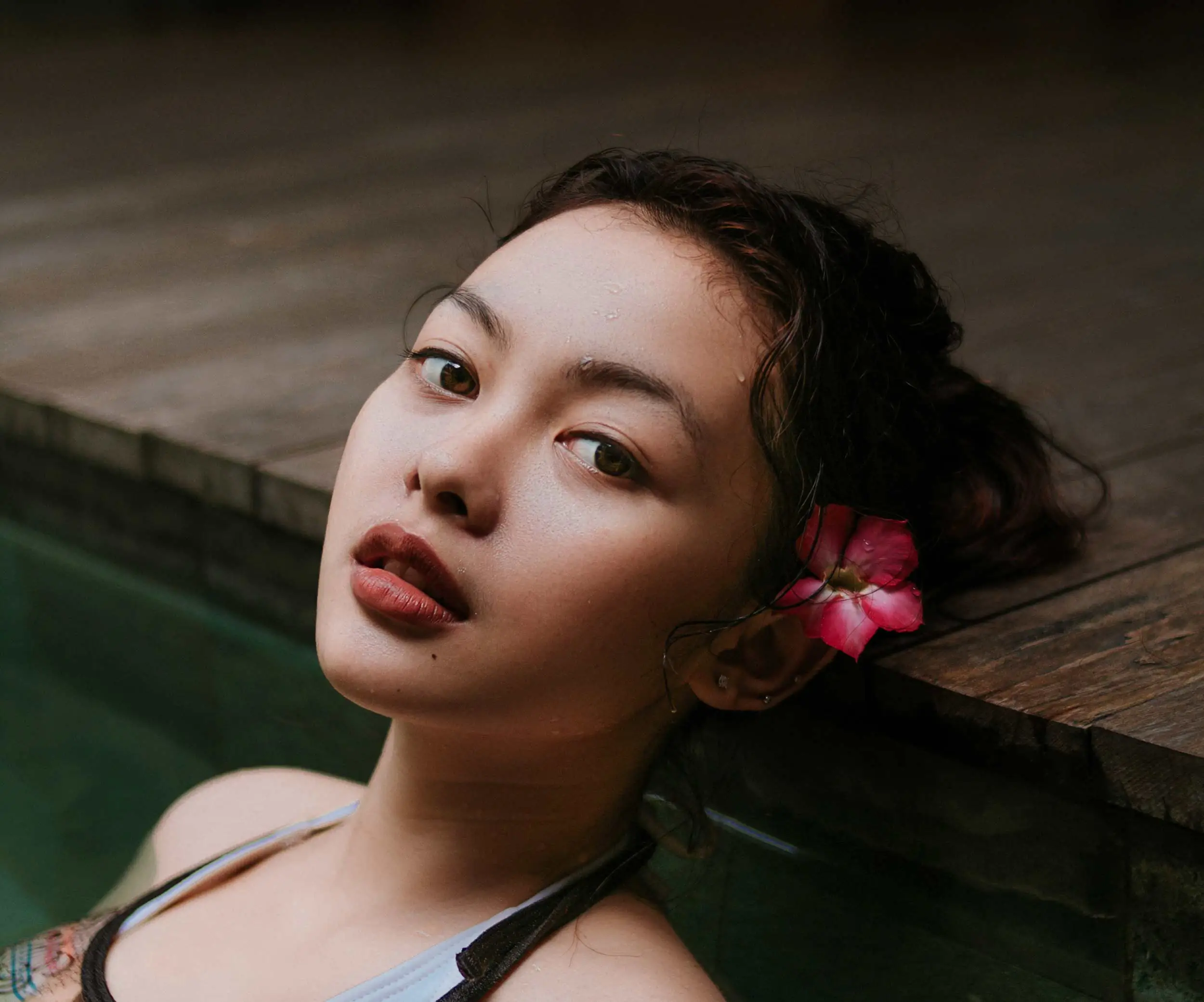 woman pool