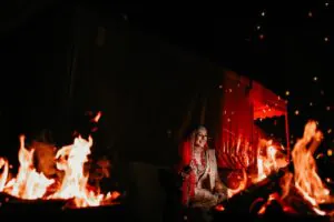 Emotional wedding film moment - bride and groom exchanging vows